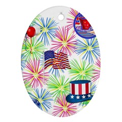 Patriot Fireworks Oval Ornament by StuffOrSomething