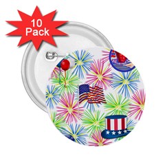 Patriot Fireworks 2 25  Button (10 Pack) by StuffOrSomething