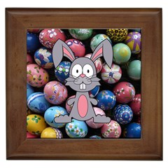 Easter Egg Bunny Treasure Framed Ceramic Tile by StuffOrSomething