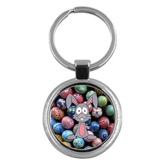 Easter Egg Bunny Treasure Key Chain (round)