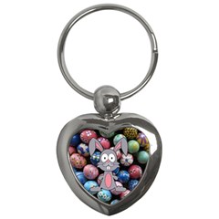 Easter Egg Bunny Treasure Key Chain (heart) by StuffOrSomething