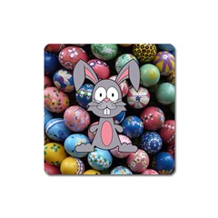 Easter Egg Bunny Treasure Magnet (square) by StuffOrSomething