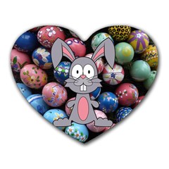 Easter Egg Bunny Treasure Mouse Pad (heart) by StuffOrSomething
