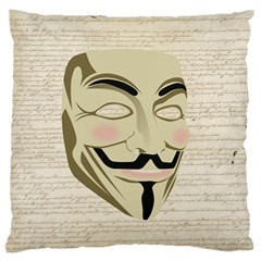 We The Anonymous People Large Cushion Case (single Sided)  by StuffOrSomething