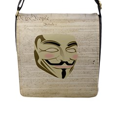 We The Anonymous People Flap Closure Messenger Bag (large) by StuffOrSomething