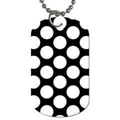 Black And White Polkadot Dog Tag (one Sided) by Zandiepants