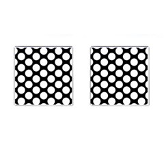 Black And White Polkadot Cufflinks (square) by Zandiepants