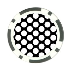 Black And White Polkadot Poker Chip by Zandiepants