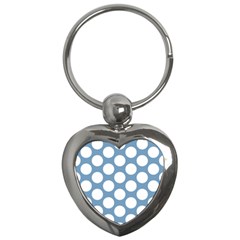 Blue Polkadot Key Chain (heart) by Zandiepants