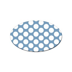 Blue Polkadot Sticker (oval) by Zandiepants