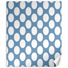 Blue Polkadot Canvas 8  X 10  (unframed) by Zandiepants