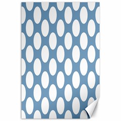 Blue Polkadot Canvas 24  X 36  (unframed)