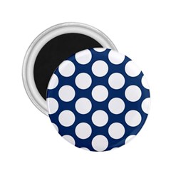 Dark Blue Polkadot 2 25  Button Magnet by Zandiepants