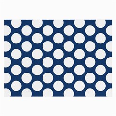 Dark Blue Polkadot Glasses Cloth (large) by Zandiepants