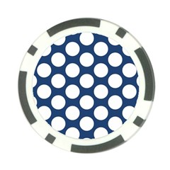 Dark Blue Polkadot Poker Chip by Zandiepants