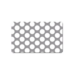 Grey Polkadot Magnet (name Card) by Zandiepants