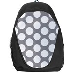 Grey Polkadot Backpack Bag Front