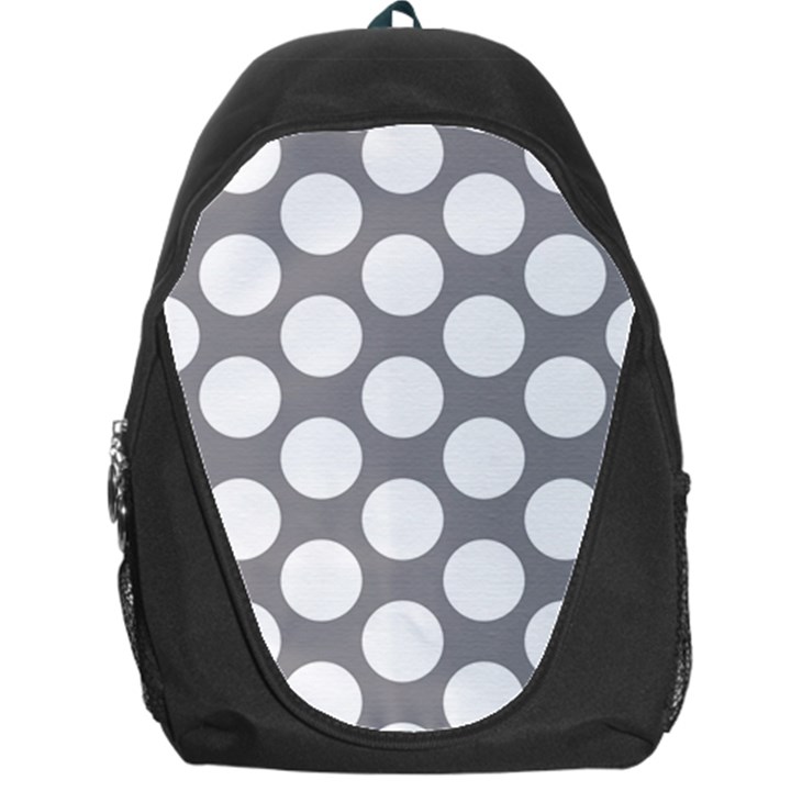 Grey Polkadot Backpack Bag