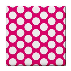 Pink Polkadot Ceramic Tile