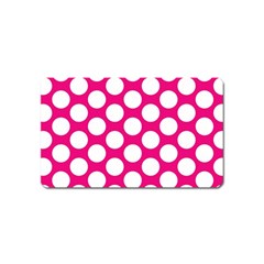 Pink Polkadot Magnet (name Card) by Zandiepants