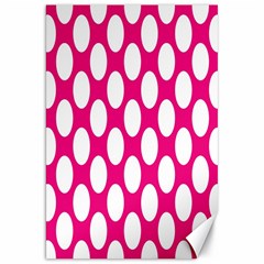 Pink Polkadot Canvas 20  X 30  (unframed) by Zandiepants