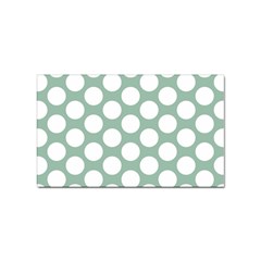 Jade Green Polkadot Sticker (Rectangle)