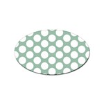 Jade Green Polkadot Sticker 100 Pack (Oval) Front