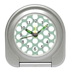 Jade Green Polkadot Desk Alarm Clock