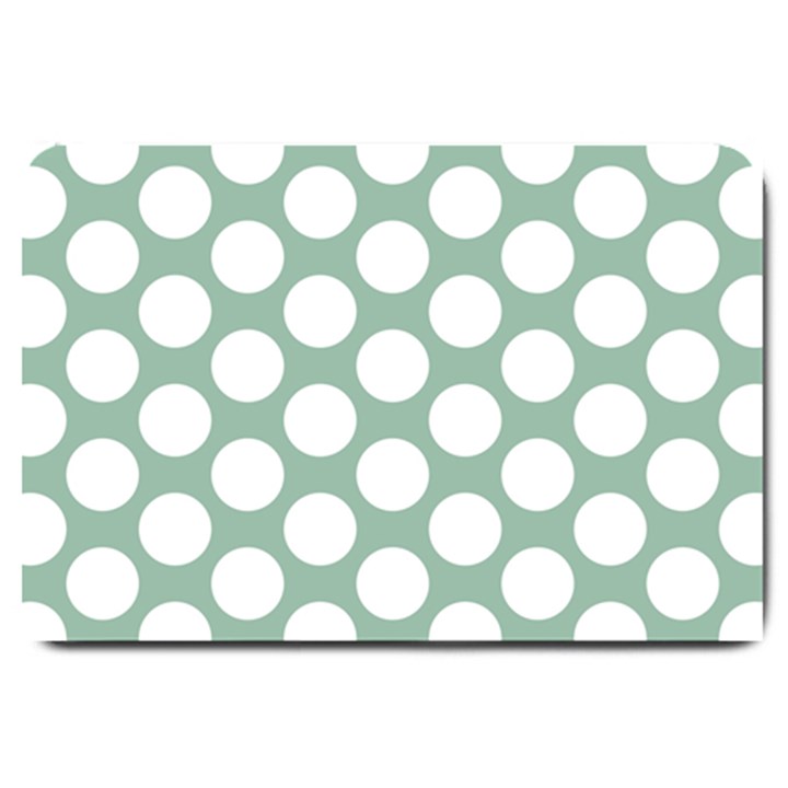 Jade Green Polkadot Large Door Mat