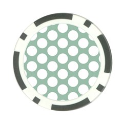 Jade Green Polkadot Poker Chip by Zandiepants