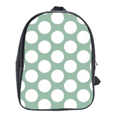 Jade Green Polkadot School Bag (Large)