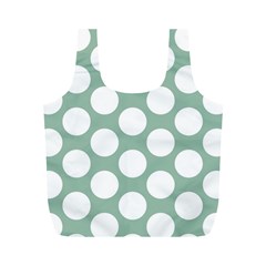 Jade Green Polkadot Reusable Bag (m) by Zandiepants