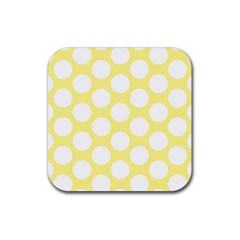 Yellow Polkadot Drink Coasters 4 Pack (square) by Zandiepants