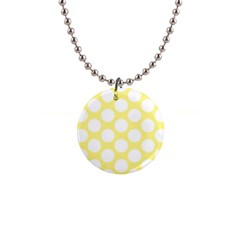 Yellow Polkadot Button Necklace by Zandiepants