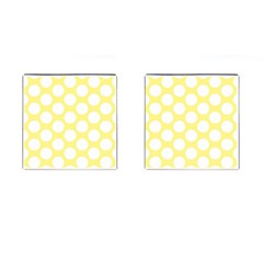 Yellow Polkadot Cufflinks (square) by Zandiepants