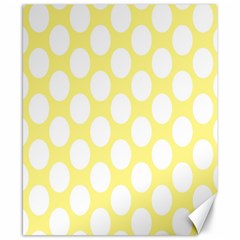 Yellow Polkadot Canvas 8  X 10  (unframed) by Zandiepants