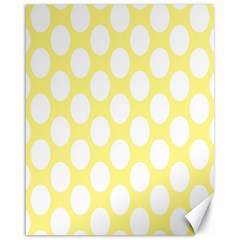 Yellow Polkadot Canvas 16  X 20  (unframed) by Zandiepants