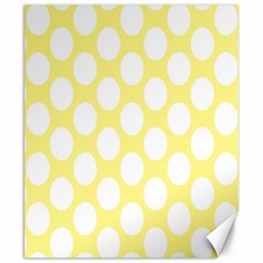 Yellow Polkadot Canvas 20  X 24  (unframed) by Zandiepants