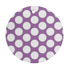 Lilac Polkadot Round Ornament by Zandiepants