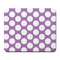 Lilac Polkadot Large Mouse Pad (rectangle) by Zandiepants
