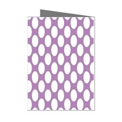 Lilac Polkadot Mini Greeting Card (8 Pack)