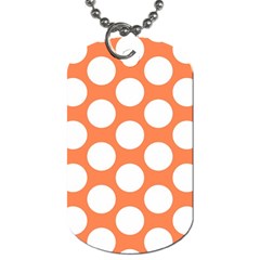 Orange Polkadot Dog Tag (Two-sided) 