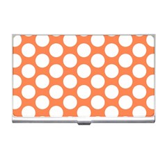 Orange Polkadot Business Card Holder