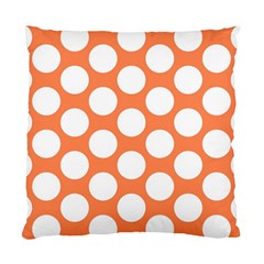 Orange Polkadot Cushion Case (single Sided)  by Zandiepants