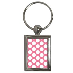 Pink Polkadot Key Chain (rectangle) by Zandiepants