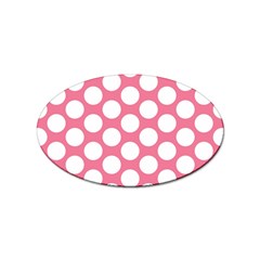 Pink Polkadot Sticker (oval) by Zandiepants