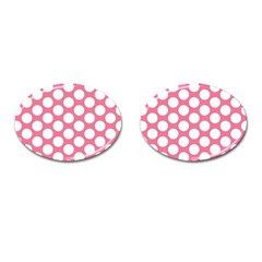 Pink Polkadot Cufflinks (oval) by Zandiepants