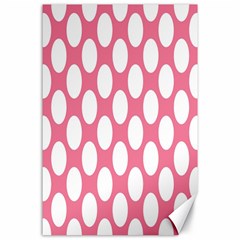 Pink Polkadot Canvas 24  X 36  (unframed) by Zandiepants