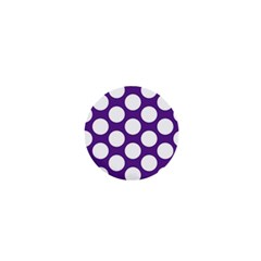 Purple Polkadot 1  Mini Button by Zandiepants