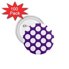 Purple Polkadot 1 75  Button (100 Pack) by Zandiepants